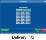 restaurant software Delivery screen