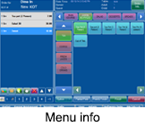 restaurant software Menu screen