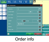 restaurant software Order-Info screen