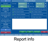  restaurant softwareReport Info screen